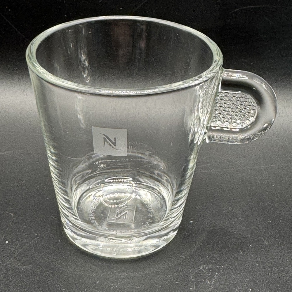 Nespresso Glass Collection Clear Demitasse Espresso Coffee Mug Cup Set of 2 - Picture 2 of 9